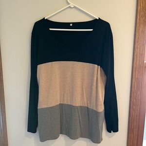 Colorblock Long Sleeve Top